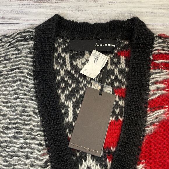 ISABEL BENENATO Distressed Cardigan Multicolor Medium - Picture 8 of 12